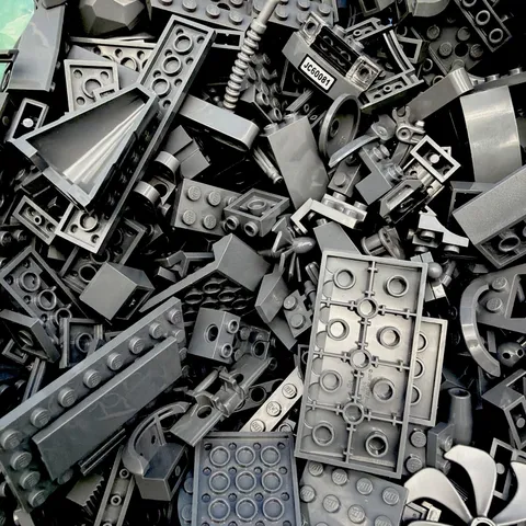 Lego Lot by Color Dark Bluish Gray 1/2 LB Pound 200 Pieces Sorted Bulk SAVE!