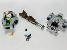Incomplete LEGO Star Wars Snowspeeder, Speeder Bike & Razorcrest Microfighter