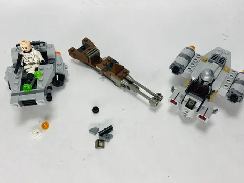 Incomplete LEGO Star Wars Snowspeeder, Speeder Bike & Razorcrest Microfighter