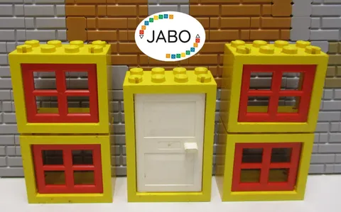 A7/7) LEGO 4x 4132 Window 2x4x3 Yellow Grille Red Door 4130 4131 Yellow White 2x4x5