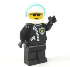 LEGO® Police Zipper Sheriff Star White Helmet Trans-Light Blue Visor Sunglasses