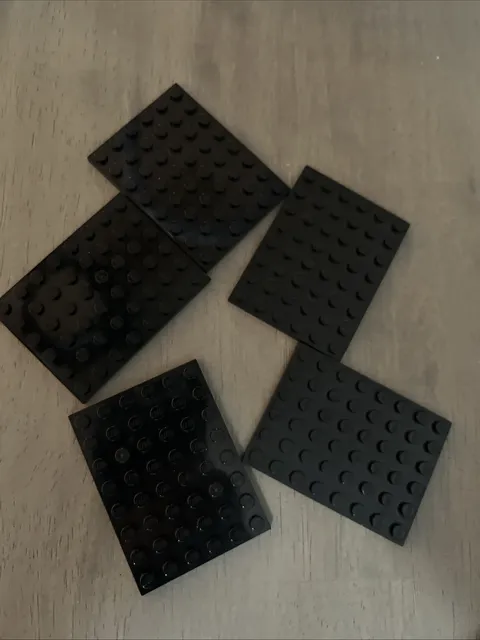LEGO 3036 Black Plate 6 x 8 - 5 Pieces