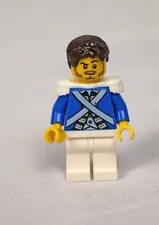 Vintage Lego pi151 Bluecoat Sergeant Minifigure Imperial Guard Blue White 2009