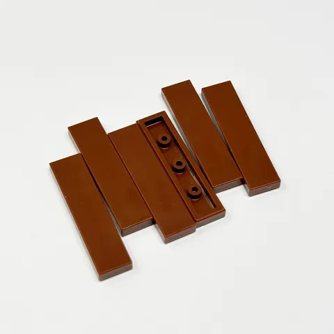2431 LEGO Parts Tile 1x4 REDDISH BROWN (6)