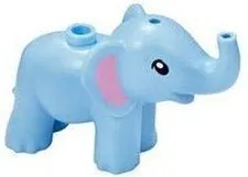LEGO Minifigure Accessory Bright Light Blue Elephant, Friends, Baby