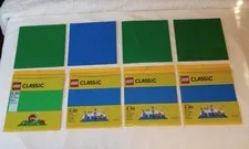 8 LEGO® 32 x 32 baseplate 3811 plate; 4 new 4 used 4 blue 3 green 1 brite green