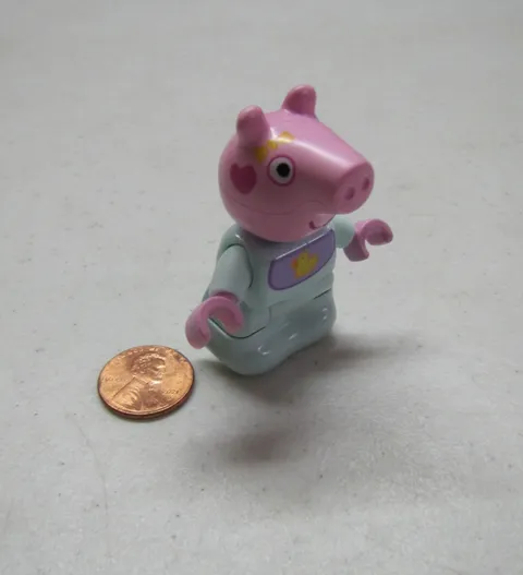 New Lego Duplo Peppa Pig Baby Sister Evie Green Outfit Pink Pig Figure Ducky