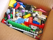 Mixed Loose Legos Bricks, Tiles, Blocks, Dots, Slopes, Wheels & Parts, 1 Pound.