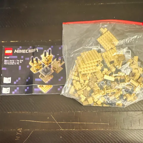LEGO Minecraft 21107 The End Microworld 100% Complete Set