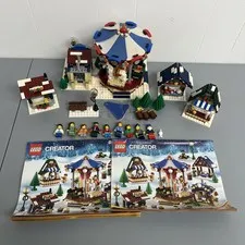 LEGO Creator Expert Winter Village Market Appears Complete W MINIFIGS *READ*