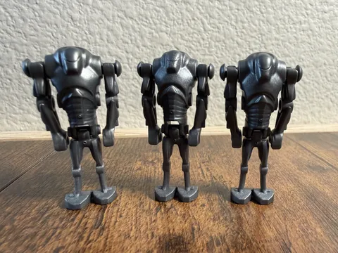 LEGO Star Wars Super Battle Droid Pearl Dark Gray lot of 3 minifigures sw0092