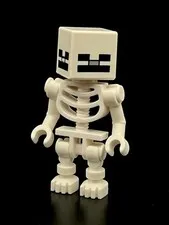Lego Minecraft Skeleton Misprint Minifigure Head Prototype Triple Face Print
