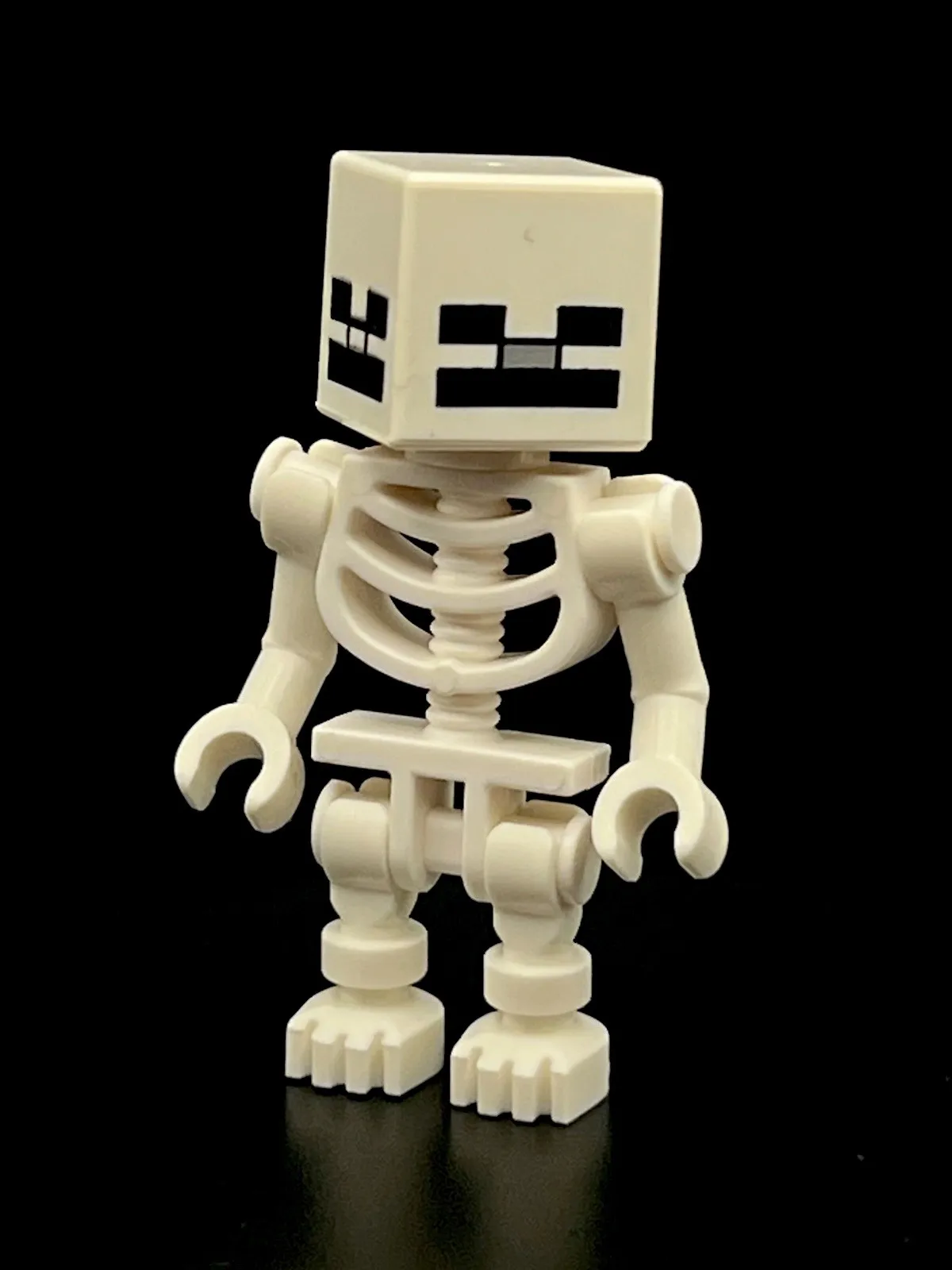 Lego Minecraft Skeleton Misprint Minifigure Head Prototype Triple Face Print