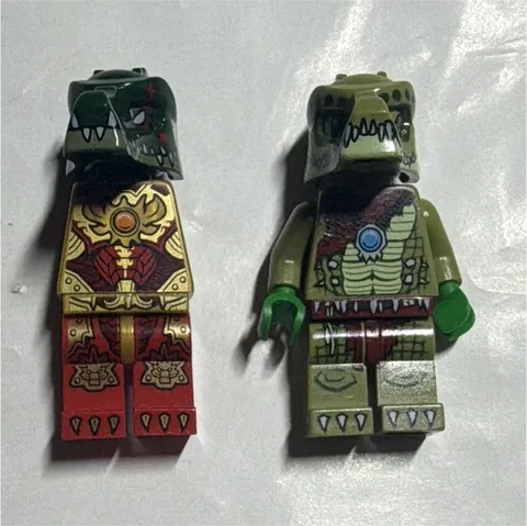 LEGO Legends of Chima Random Custom Crocodile Minifigure Lot of 2