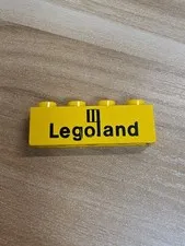 Lego Lego land Brick. Retired. 1x4 Yellow.