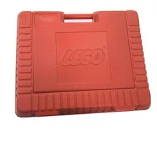 Vintage LEGO Red Plastic Storage Carrying Case 15 x 12.5x 4.5 Snap Lid 1985