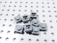 LEGO Lot of 8 Dark Bluish Gray 1x1 Plates BE