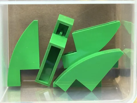 LEGO Parts - Bright Green Slope, Curved 4 x 1 x 1 2/3 - No 3573 - QTY 5