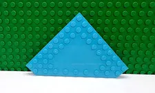 Lego 1 Medium Azure 10x10 Wedge Plate with Cut Corner no studs in the middle NEW