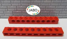 (J15/3/6) LEGO Technic 2 x 2730 Perforated Beam 1x10 Red