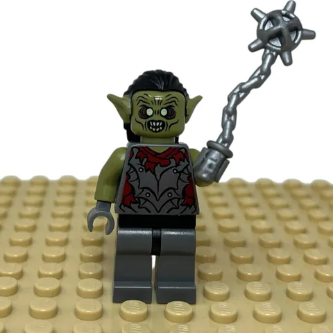 Lego Moria Orc Olive Green Minifigure Lord of the Rings 9473 lor011 Authentic