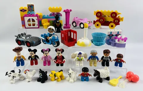 Huge LEGO Duplo Lot 30+ Pcs Mickey Minnie Birthday Train Toy Story Cars Animals