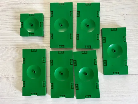 LEGO GREEN LOT 7 PCS 8X16 8X8 SOCCER FIELD BASE PLATE VARIETY BUILDING PIECES