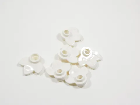 LEGO Lot of 6 White Plant Plates w/ 3 Leaves Minifig I2