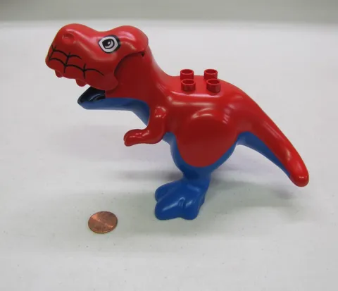 Lego Duplo Spider Man Dinosaur Tyrannosaurus Rex Prehistoric Animal Red Blue
