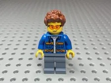 LEGO Minifigure Safety Glasses Head: 3626pb2724 Pen Pocket Torso: 973pb0551c01