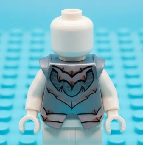 Lego Minifigure Armor Breastplate Bats Pearl Dark Gray Knight flat silver H35