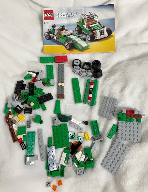 LEGO Creator 6743, Street Speeder and Car Loose Bricks / Book, Not Full Set