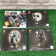 LEGO Star Wars Instruction Manual Lot of 4 Darth Vader Mandalorian Scout Trooper