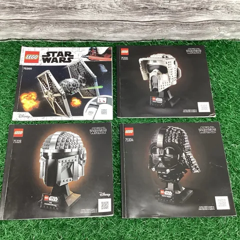 LEGO Star Wars Instruction Manual Lot of 4 Darth Vader Mandalorian Scout Trooper