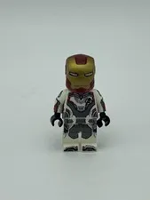 Lego Iron Man Minifigure White Jumpsuit Avengers Endgame Mk85 SH575
