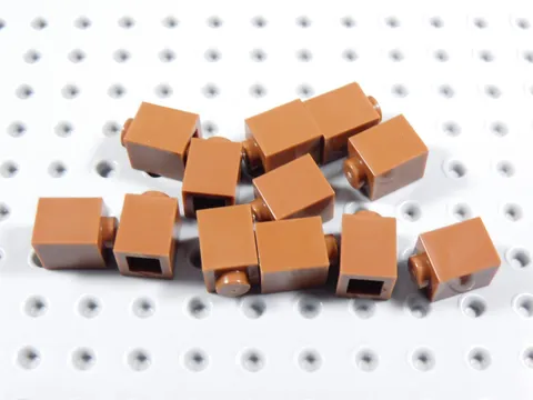 LEGO Lot of 12 Reddish Brown 1x1 Bricks BA