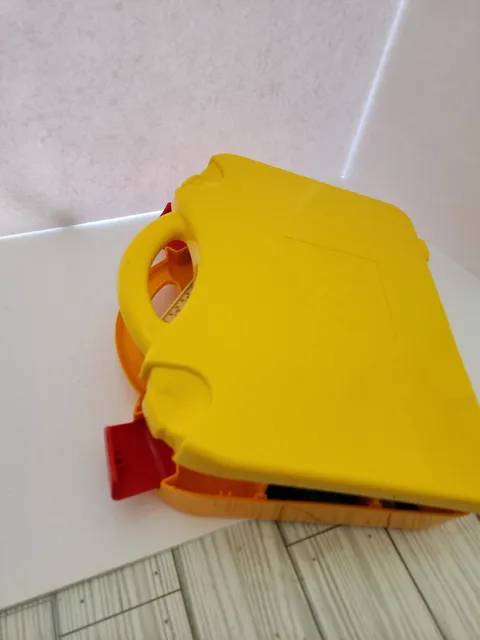 LEGO Yellow Hard Carrying Case with Dividers Filled with Legos