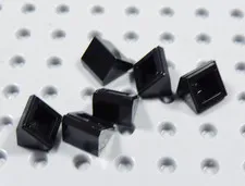 LEGO Lot of 6 Black 1x1 Peak Slopes BH