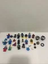 LEGO Minifig Lot - Marvel & DC  Batman Spider Man Deadpool Super Man Parts As Is