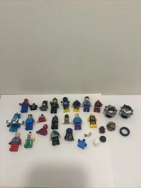 LEGO Minifig Lot - Marvel & DC  Batman Spider Man Deadpool Super Man Parts As Is