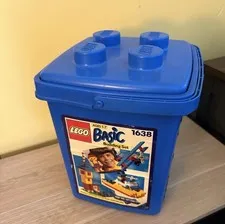Lego #1638 Bucket, 1990’s. No Instruction Book Or Legos.