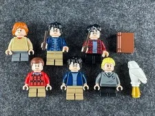 LEGO Harry Potter Minifigure Lot Harry Ron Draco Dudley Hedwig Wands Book