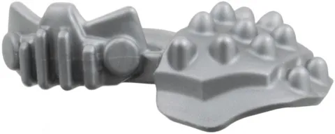LEGO Silver Minifigure Armor Shoulder Pads Spikes And Face Shield #WAB104