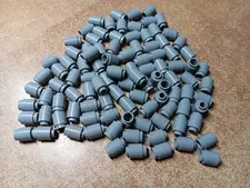 LEGO BULK LOT OF 100 LIGHT BLUISH GRAY 1X1 ROUND BRICKS OPEN STUD #3062B