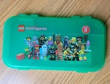 LEGO Series 11 Minifigure Storage Case Empty Case Trans Green Color