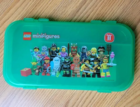 LEGO Series 11 Minifigure Storage Case Empty Case Trans Green Color