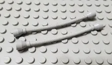 LEGO Lot of 2 Light Gray Space Hose Pieces