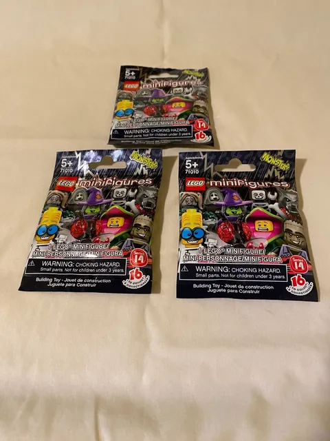 Lego Minifigures Series 14 Monsters 3 Sealed Blind Bags New Never Opened
