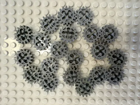 (20) LEGO Technic Gear 16 Tooth Open Side Axel Hole- #4019
