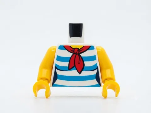 LEGO Minifigure Sailing Girl Torso Woman Female Body Navy Blue Stripe Sailor T20